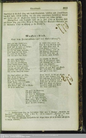 Mucker-Lied - aus dem Fremdenbuche auf der Rudelsburg
