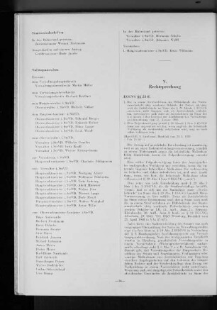 V. Rechtssprechung