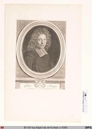 Bildnis Gilles Ménage (lat. Aegidius Menagius)