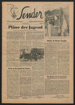 Betriebszeitung 'WF-Sender', Nr.6/1958 (14. Februar 1958)