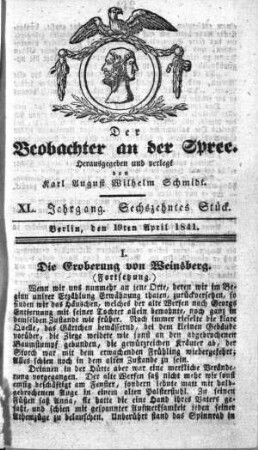 16. Stueck, 19. April 1841