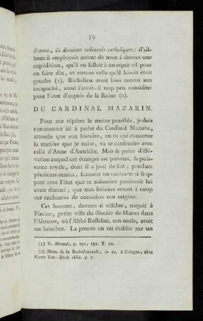 79-109 Du Cardinal Mazarin