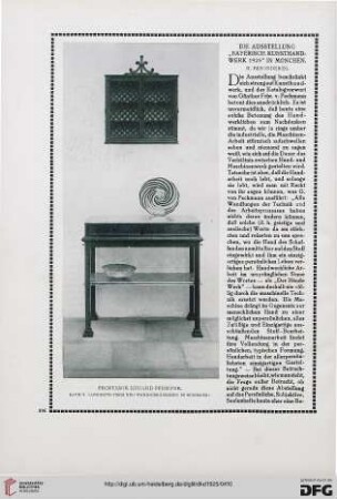 Ausstellung "Bayerisches Kunsthandwerk 1925" in München, [2]