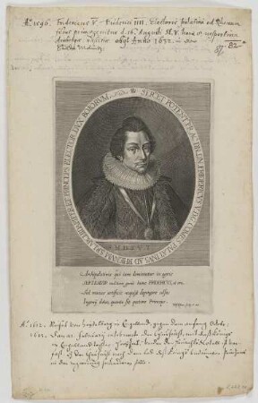 Bildnis des Fridericvs V., Kurfürst von der Pfalz