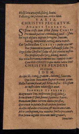 Varia. Christus Peccatum.