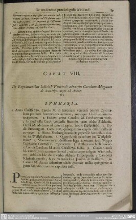 Caput VIII. De Expeditionibus bellicis Witikindi adversus Carolum Magnum ab Anno 780. usque ad Annum 783.