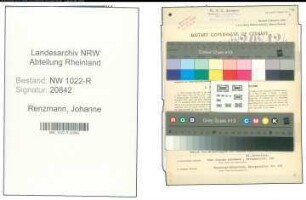 Entnazifizierung Johanne Renzmann , geb. 12.09.1899 (Kaufmaennische Angestellte)