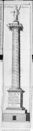 Les delices de l'Italie... 6 Bände. (2. und 3. Band), 3. Band, 1. Falttafel vor Seite 133: La Colonne Antonine.
