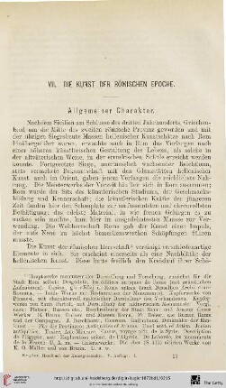VII. Die Kunst der Römischen Epoche