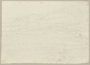 Der Blick von Monte Subasio auf die Städte Sant'Eraclio, Foligno, Spello und Assisi