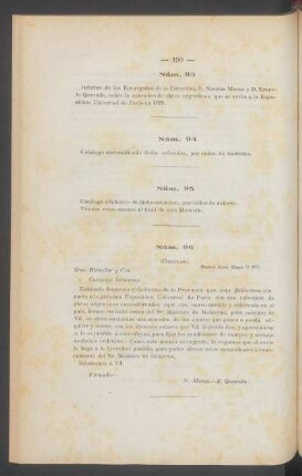 Núm. 95 : Catálogo alfabético de dicha colección, por órden de autores.