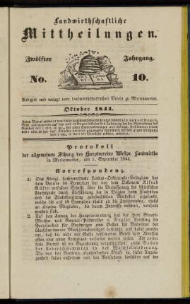 Zwölfter Jahrgang. No. 10.