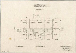 Gsaenger, Gustav; Hohenburg bei Lenggries (Bayern); Schlossschänke, Umbau - Tektur für Wohnungseinbau (Grundriss EG)