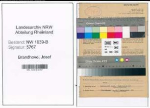 Entnazifizierung Josef Brandhove , geb. 07.07.1907 (Studienrat)