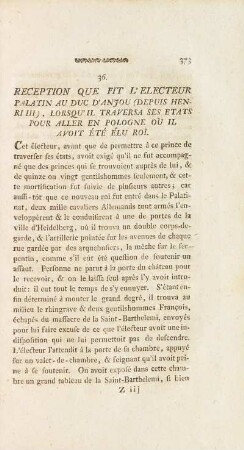 36. Reception Que Fit L'Electeur Palatin Au Duc D'Anjou ...