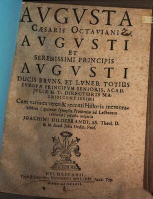 Augusta Caes. Octaviani Augusti et Ser. Princ. Augusti, Ducis Brunsvic. et Luneb.