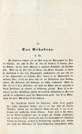 A. Das Erhabene