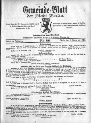 1919,46: Nr. 46, 16. November 1919