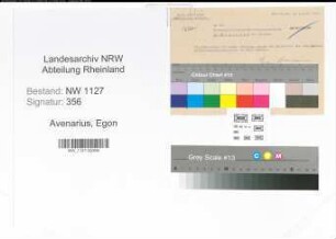 Entnazifizierung Egon Avenarius , geb. 00.00.0000 (Gastwirt)