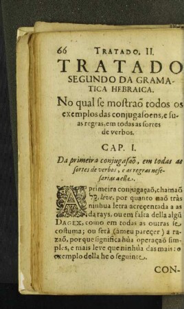 Tratado Secundo Da Gramatica Hebraica.