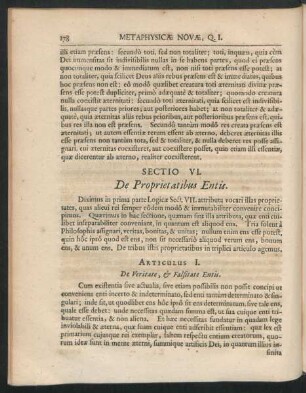 Sectio VI. - VII.