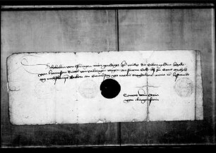 Konrad vom Stain von Klingenstein (Hofmeister) kündigt Scheberlin von Esslingen an, daß ihm von Hans Büttels von Vaihingen wegen an dessen Sold 7 fl. bezahlt werden sollen.