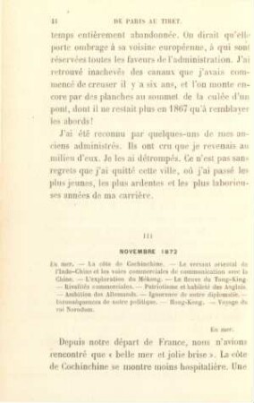 III. Novembre 1872