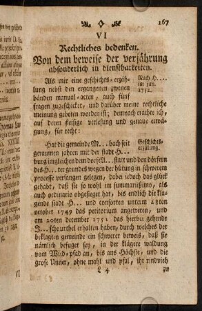 167-178, VI. Rechtliches Bedenken. [...]
