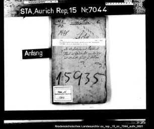 Die Anfertigung eines Grund- und Aufrisses des Zuchthauses von Emden durch den Baukondukteur Kettler
