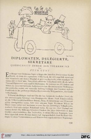 9: Diplomaten, Deligierte, Sekretäre : Querschnitt durch den Völkerbund