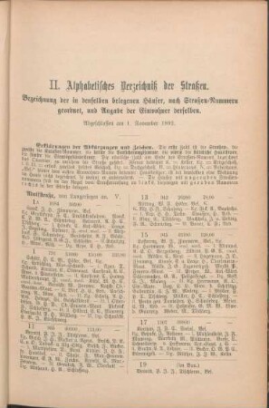 Adolfstraße. [Altereihe. Annenstraße. Bäckergang. Bahnhofstraße. Bartelsallee. Bergstraße. Beselerallee. Bierträgergang. Blocksberg. Boninstraße. Breiterweg. Brückensteig. Brunswiekerstr. Brunswiekerweg. Budengang. Burgstraße.]