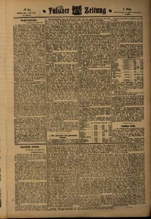 Zweite Ausgabe vom Samstag, den 01. Juli 1911.