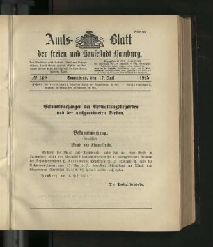 No. 149, 17. Juli 1915