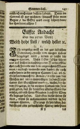 Eilffte Andacht