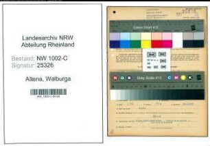 Entnazifizierung Walburga Altena, geb. 28.11.1898 (Buchhaendlerin)