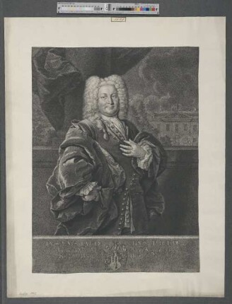 Ivstvs Iacobvs Preu : Kauff und Handels Herr, Adjunctus, des Löbl: Banco Amts zu Nürnberg ; geboren den 12 Maii 1702. ; verschieden den 30 Iulii 1733.