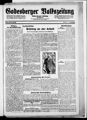 Godesberger Volkszeitung. 1913-1933