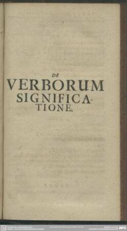 De Verborum Significatione