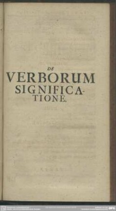 De Verborum Significatione