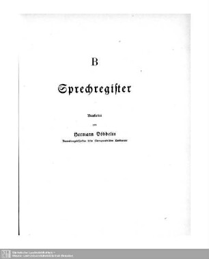 B Sprechregister