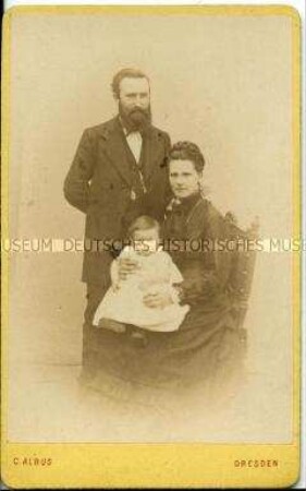 Paar mit Kleinkind, Carte de Visite