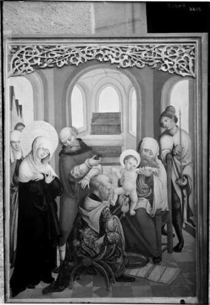 Lautenbach Katholische Wallfahrtskirche Maria Krönung Hochaltar linker Flügel Beschneidung Christi von Hans Baldung (um 1510/1520)