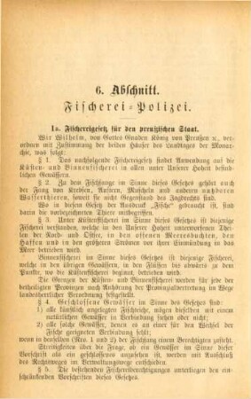 6. Abschnitt. Fischerei-Polizei