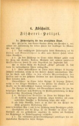 6. Abschnitt. Fischerei-Polizei