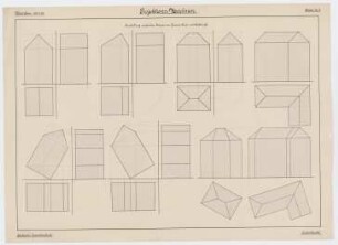 Projektions-Zeichnen. : Bez.: Darstellung einfacher Körper im Grund-, Auf- und Seitenriss. Städtische Gewerbeschule., Guido Hertel., Blatt Nr. 2., Wint. Sem. 1901-02.