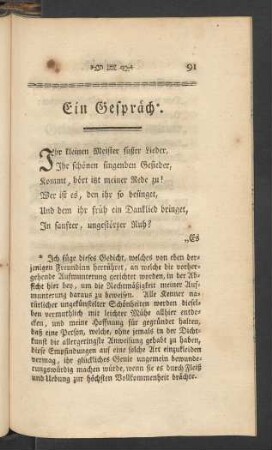 Ein Gespräch