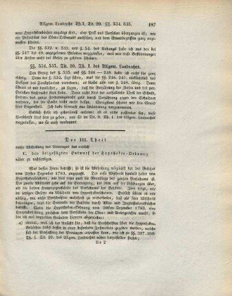 C. Beigefügter Entwurf der Hypotheken-Ordnung.