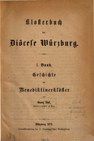 Klosterbuch der Diöcese Würzburg, 1. Geschichte der Benediktinerklöster