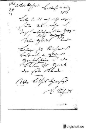 44: Brief von Klamer Eberhard Karl Schmidt an Karl Reinhard : Becker, Rudolf Zacharias; Becker, W. G.;