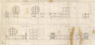 Fischer, Theodor; München - Westend, Bergmannstr.; Ledigenheim - Bügeltische u. Ablegtische im Bügelraum im 6. OG (Ansichten)